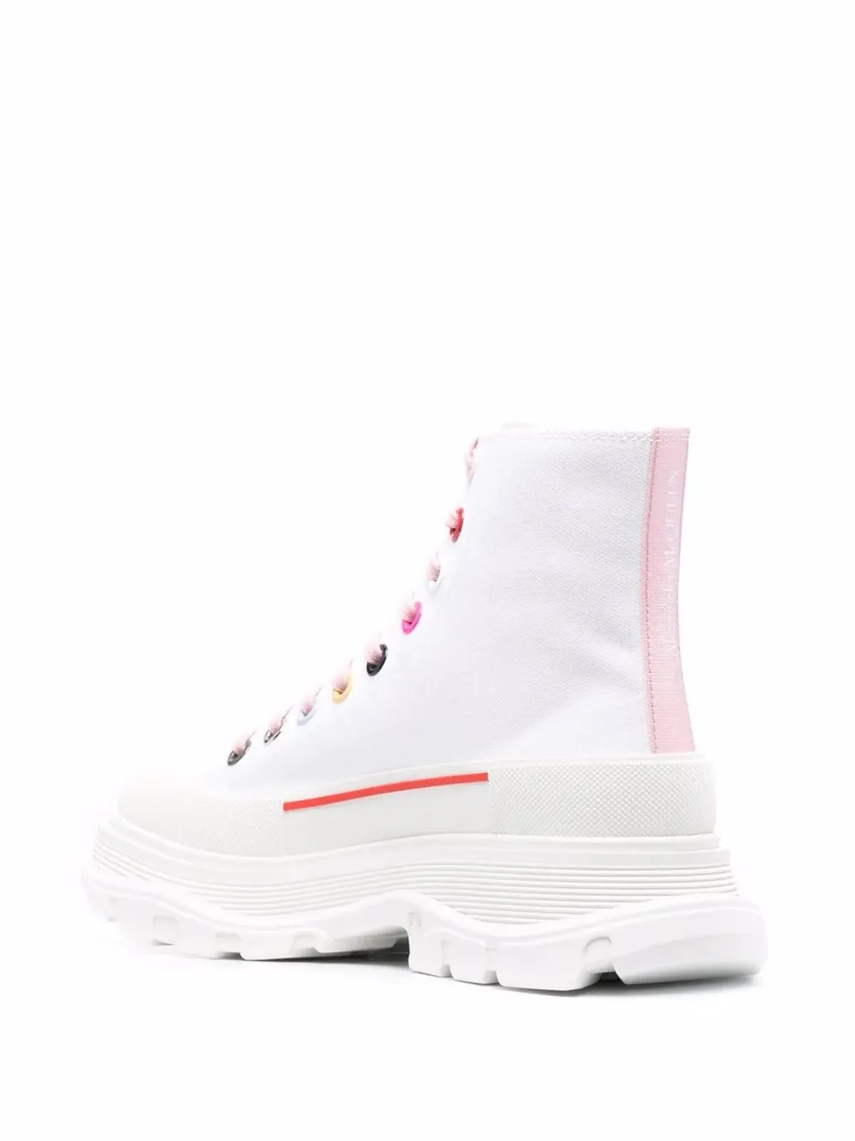 Alexander McQueen トレッドスリック アンクル丈レースアップスニーカー ホワイト - 画像3
