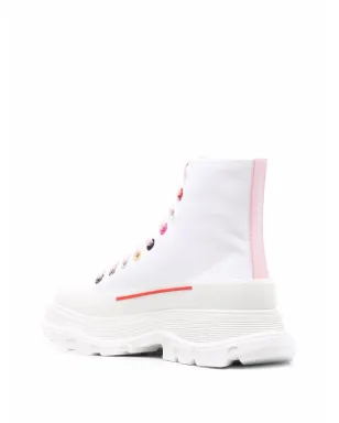Alexander McQueen トレッドスリック アンクル丈レースアップスニーカー ホワイト - サムネイル3