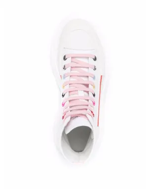 Alexander McQueen トレッドスリック アンクル丈レースアップスニーカー ホワイト - サムネイル4