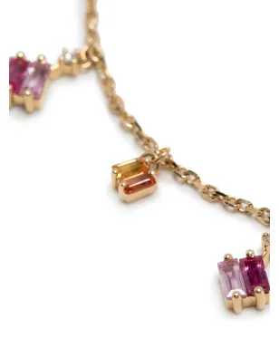 Suzanne Kalan ローズゴールド18K ダングル ネックレス（サファイアとダイヤモンド） - サムネイル3