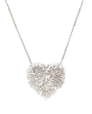 Suzanne Kalan ハートダイヤモンド ネックレス 18ktホワイトゴールド - サムネイル3