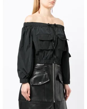 RED Valentino オフショルダー クロップド ジップアップ ジャケット - サムネイル3
