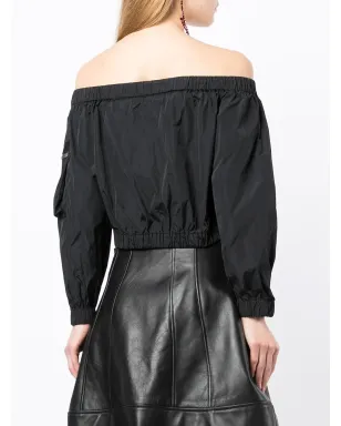 RED Valentino オフショルダー クロップド ジップアップ ジャケット - サムネイル4