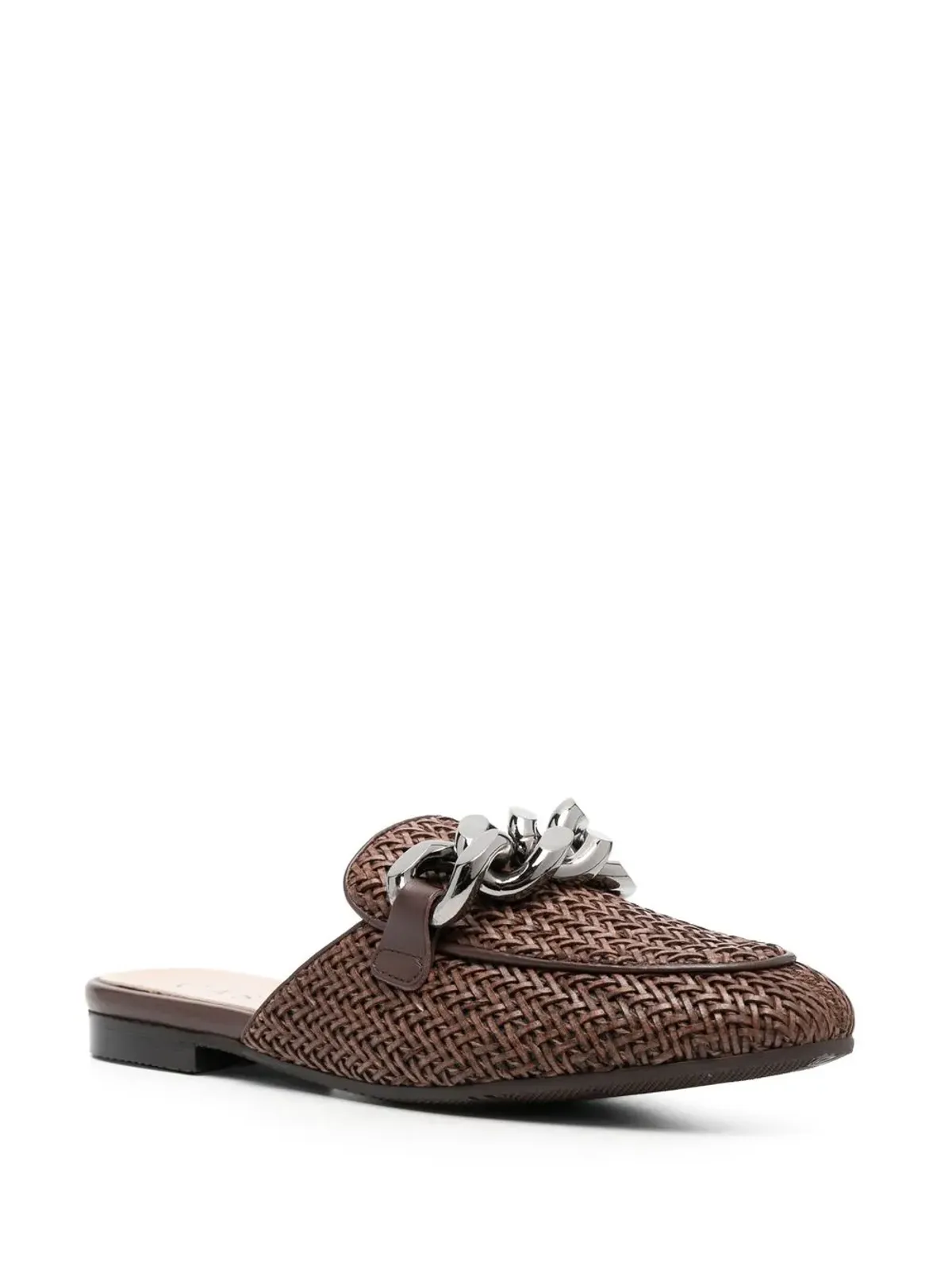 Casadei チェーンディテールのスリップオンミュール - 画像2