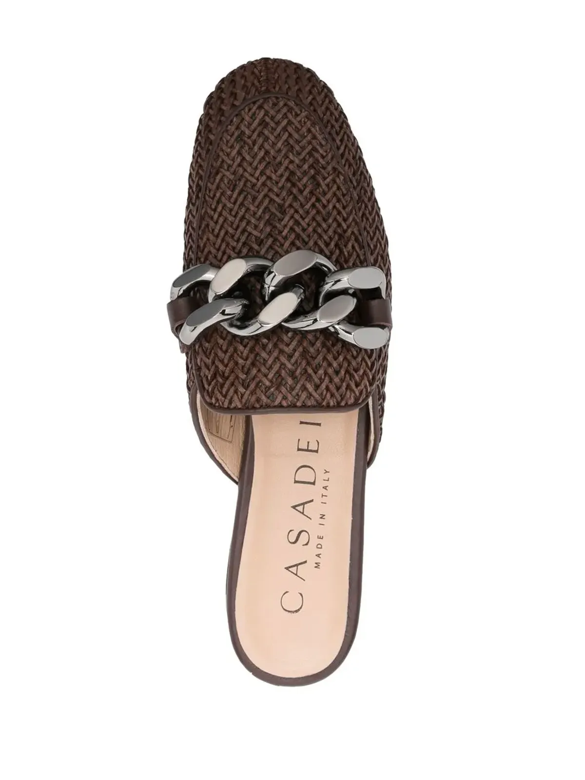 Casadei チェーンディテールのスリップオンミュール - 画像4