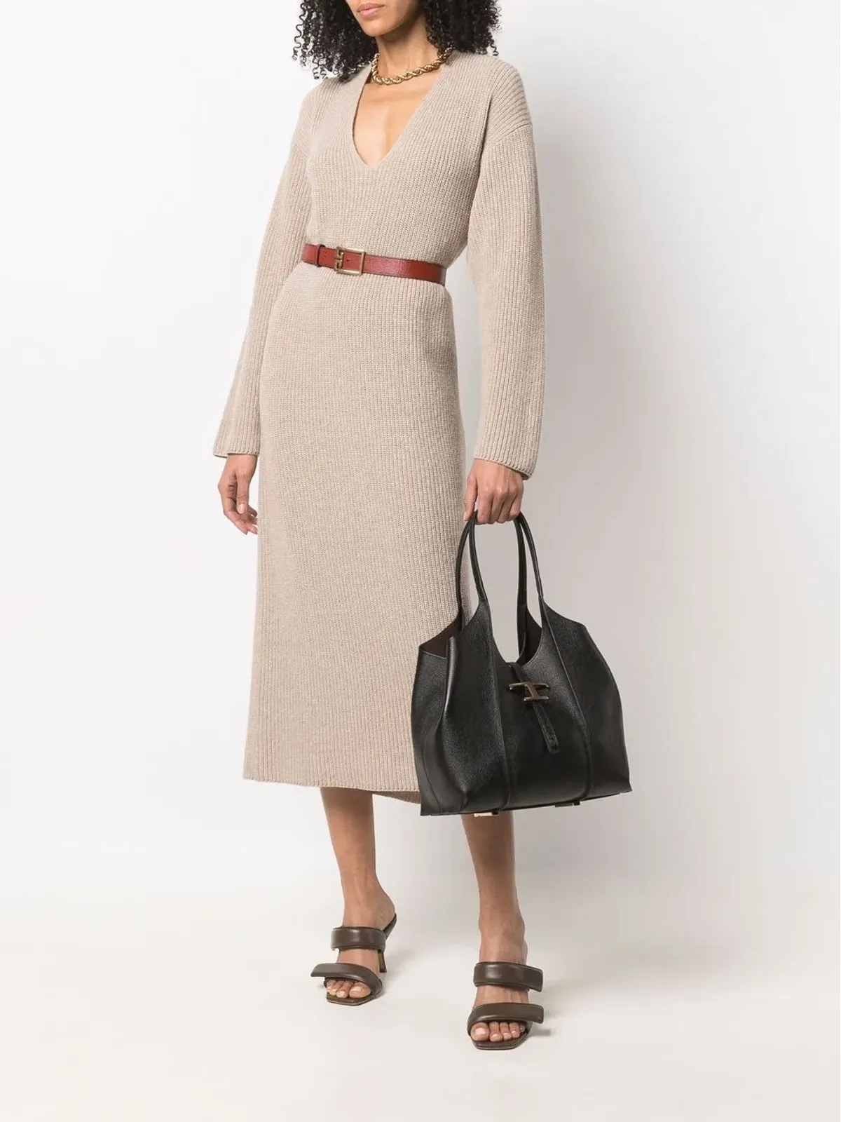 Tod's タイムレス レザー ショッピングバッグ - 画像2