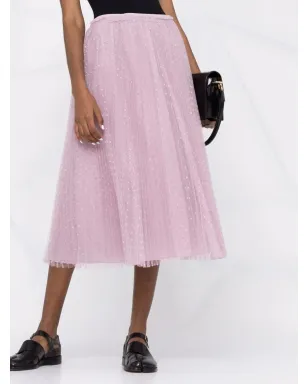 RED Valentino ポイントデ esprit プリーツチュールスカート - サムネイル5