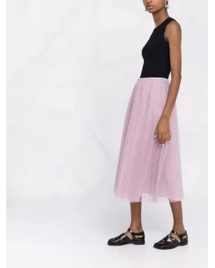 RED Valentino ポイントデ esprit プリーツチュールスカート - サムネイル4