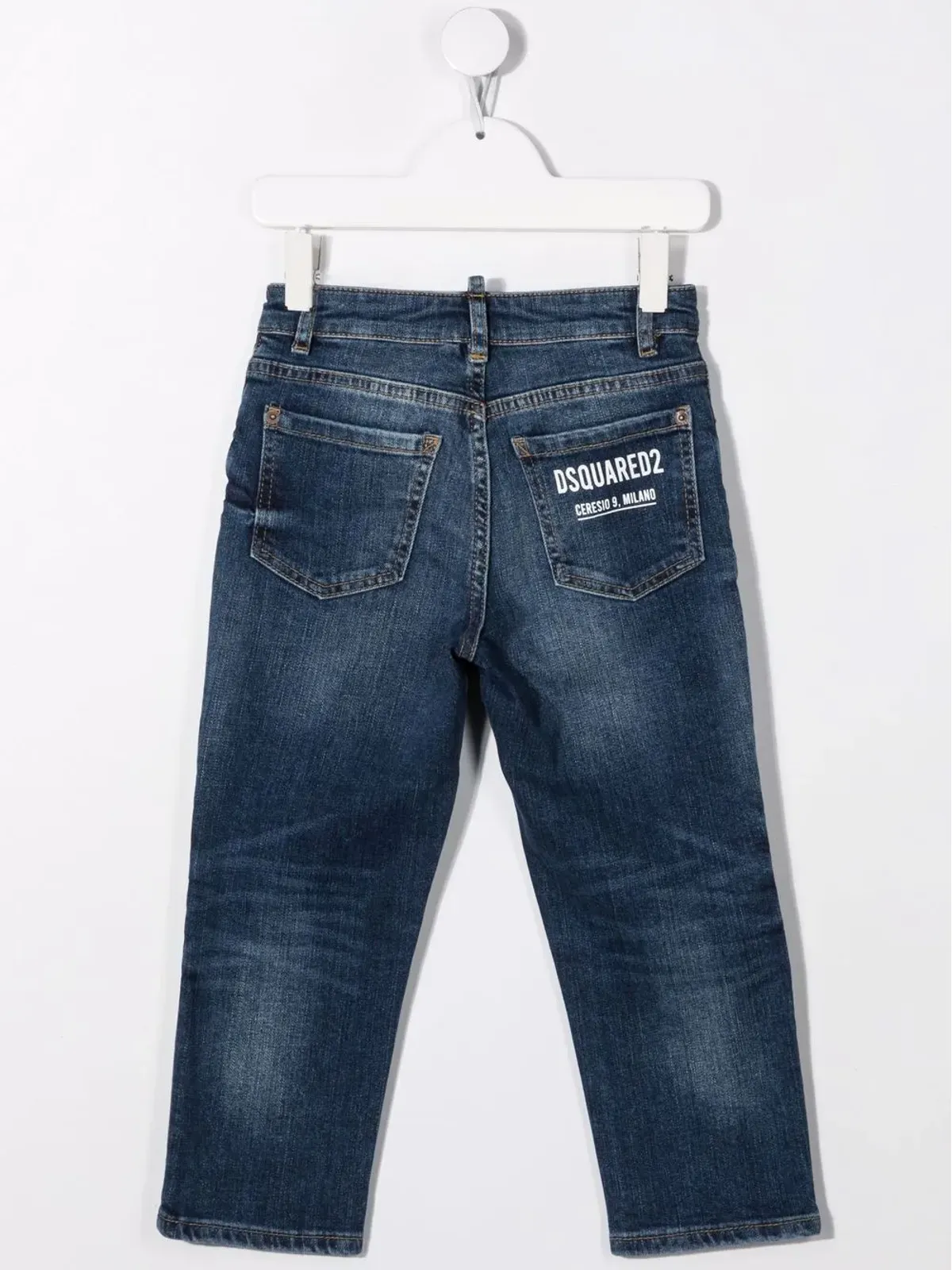 DSQUARED2 KIDS 石洗いストレートジーンズ ブルー - 画像2