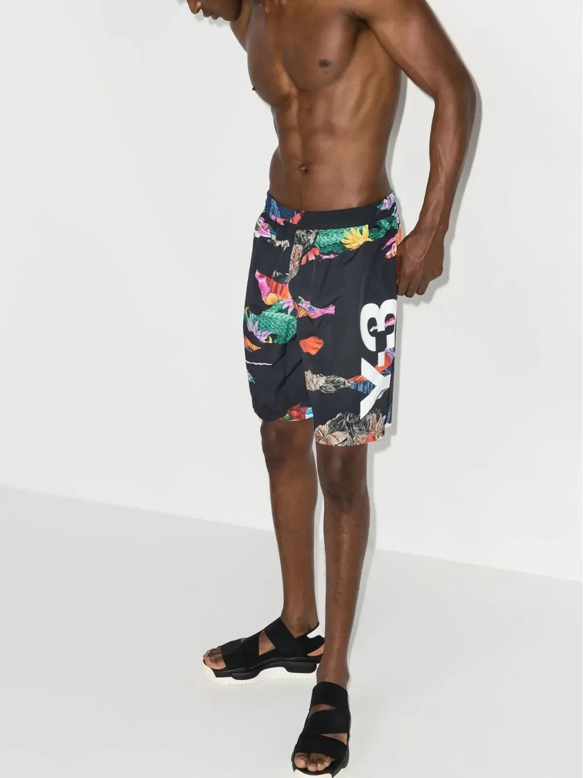 Y-3 花柄プリントのスイムショーツ - 画像2