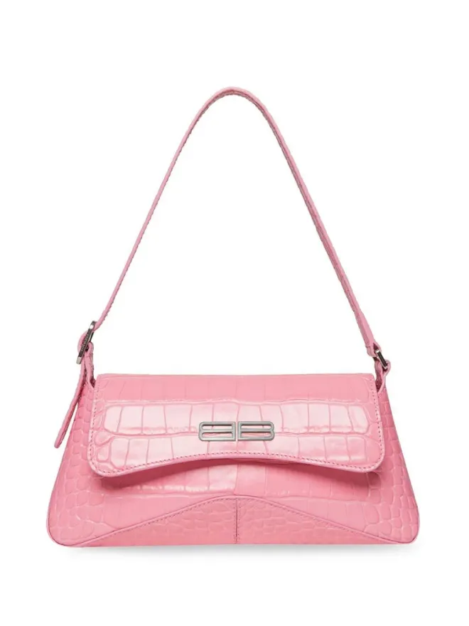 Balenciaga Balenciaga XXフラップ クロコダイル型押しレザー ショルダーバッグ（ピンク）の商品画像