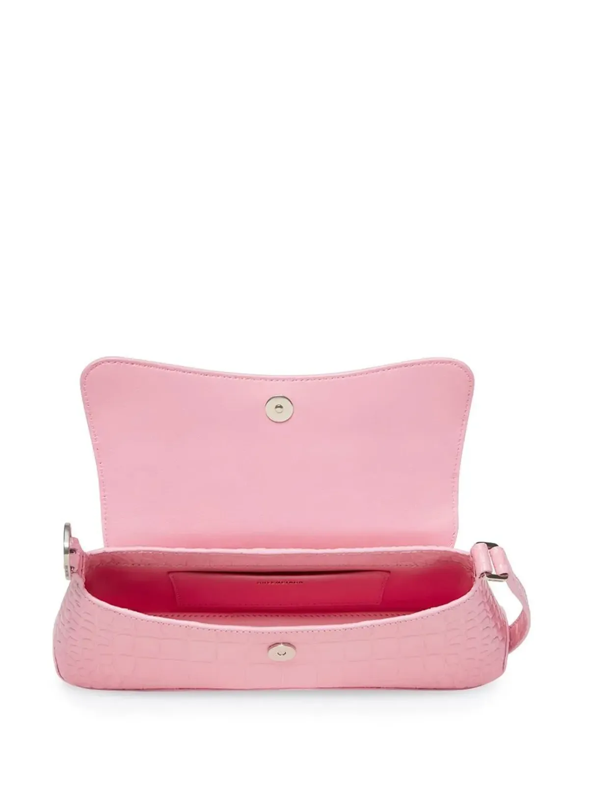 Balenciaga XXフラップ クロコダイル型押しレザー ショルダーバッグ（ピンク） - 画像5