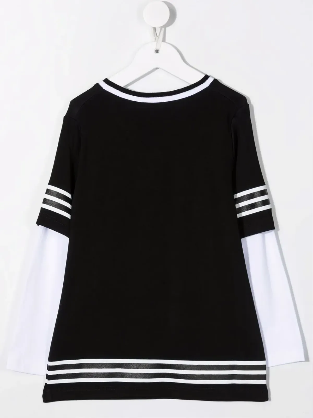 DSQUARED2 KIDS ロゴプリント レイヤードTシャツ ブラック - 画像2