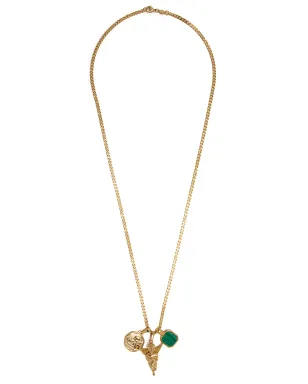 Nialaya Jewelry ゴールドプレート トリオチャーム ネックレス - サムネイル3