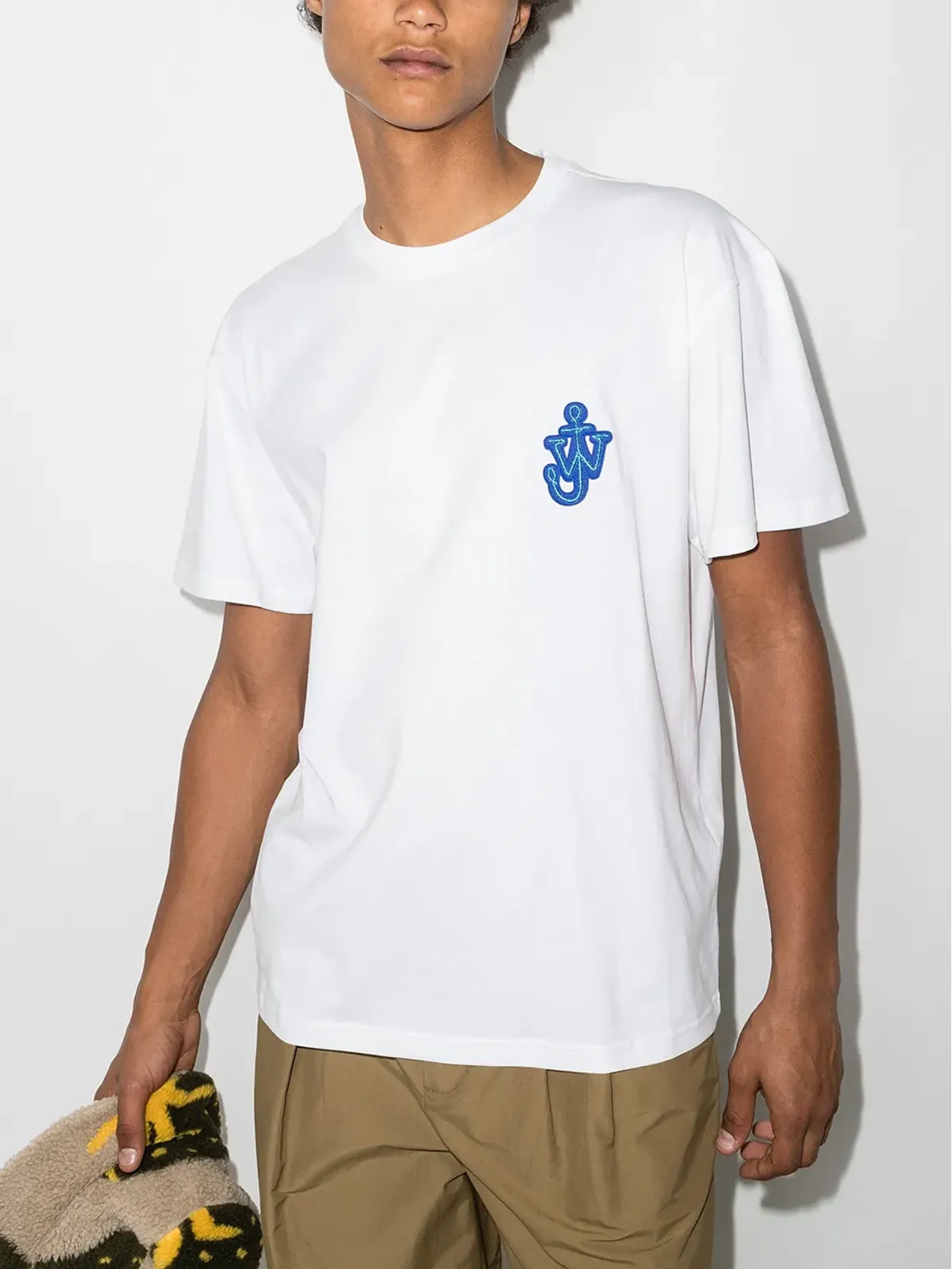 JW Anderson アンカーパッチ コットン Tシャツ - ホワイト - 画像2