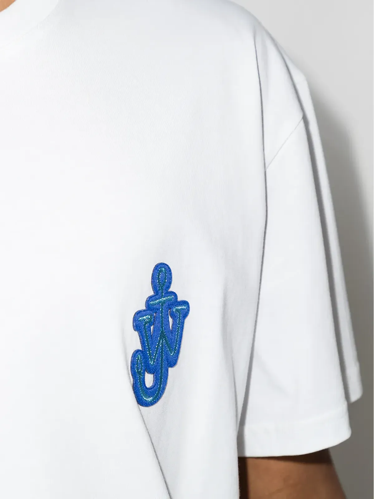 JW Anderson アンカーパッチ コットン Tシャツ - ホワイト - 画像4