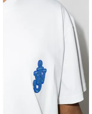 JW Anderson アンカーパッチ コットン Tシャツ - ホワイト - サムネイル4