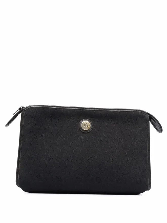 Christian Dior Pre-Owned Christian Dior Pre-Owned ハニカム柄クラッチバッグ - ブラックの商品画像
