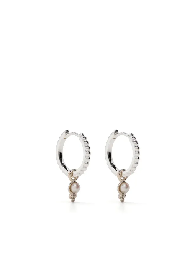 DOWER AND HALL DOWER AND HALL Dotty Pearlチャームフープピアスの商品画像