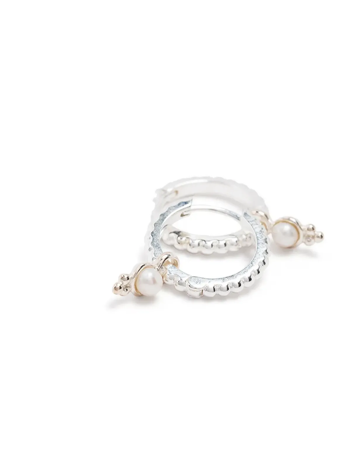 DOWER AND HALL Dotty Pearlチャームフープピアス - 画像3