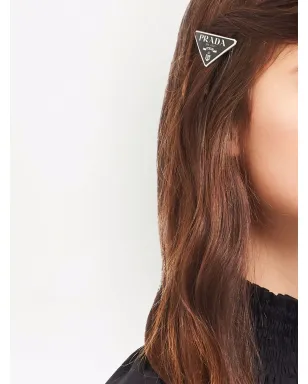 Prada トライアングルロゴ ヘアクリップ - サムネイル3