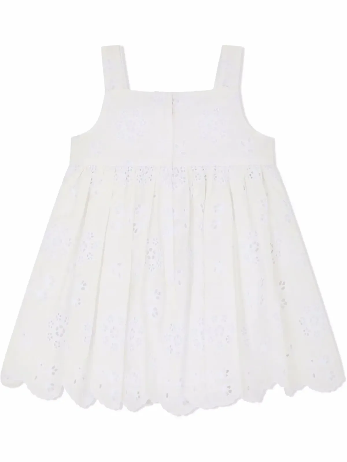 Dolce & Gabbana Kids ブロderie-anglaise ポプリン ドレスとブルマー セット - White - 画像2