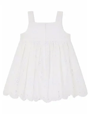 Dolce & Gabbana Kids ブロderie-anglaise ポプリン ドレスとブルマー セット - White - サムネイル2