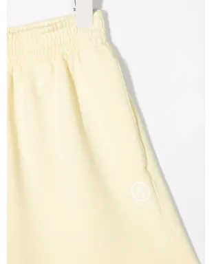 MM6 Maison Margiela Kids ワイドレッグ・トラックショーツ イエロー - サムネイル3