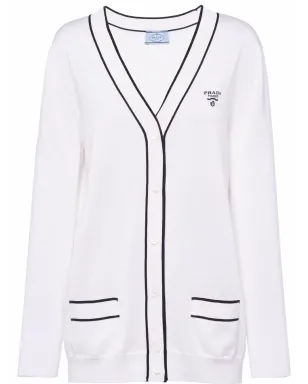 Prada Vネック シルクカーディガン - サムネイル1