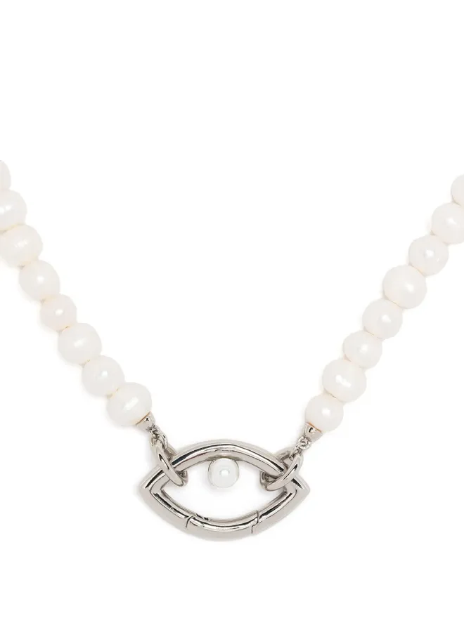 Capsule Eleven Capsule Eleven Eye pearl necklace - Whiteの商品画像