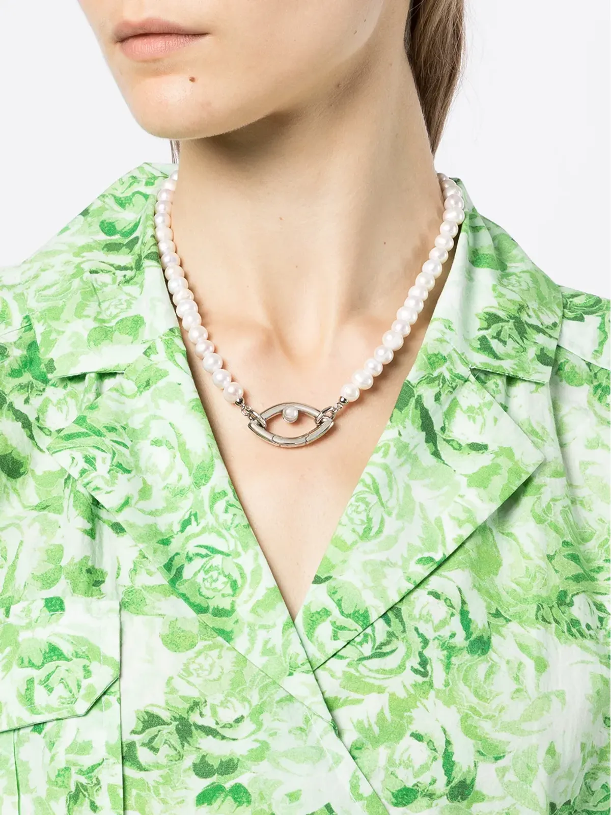 Capsule Eleven Eye pearl necklace - White - 画像2