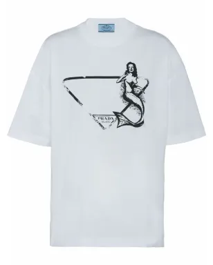 Prada マーメイドプリント ジャージーTシャツ - サムネイル1