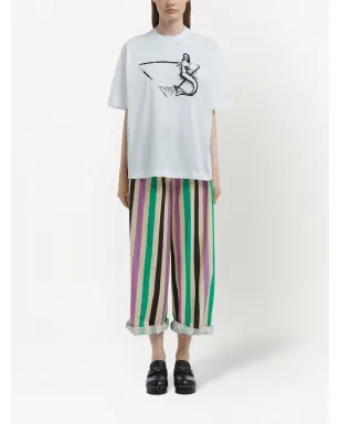 Prada マーメイドプリント ジャージーTシャツ - サムネイル2