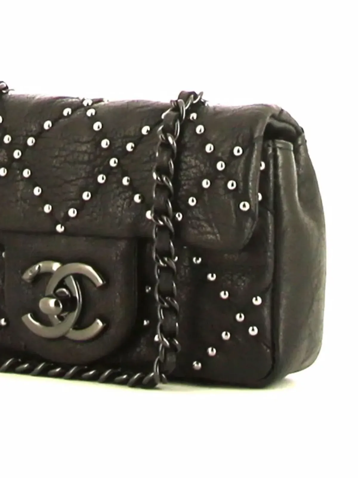 CHANEL Pre-Owned ミニ Timeless スタッズ ショルダーバッグ - 画像4