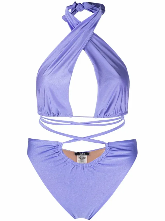 Noire Swimwear Noire Swimwear ラティスストラップホルターネック水着の商品画像