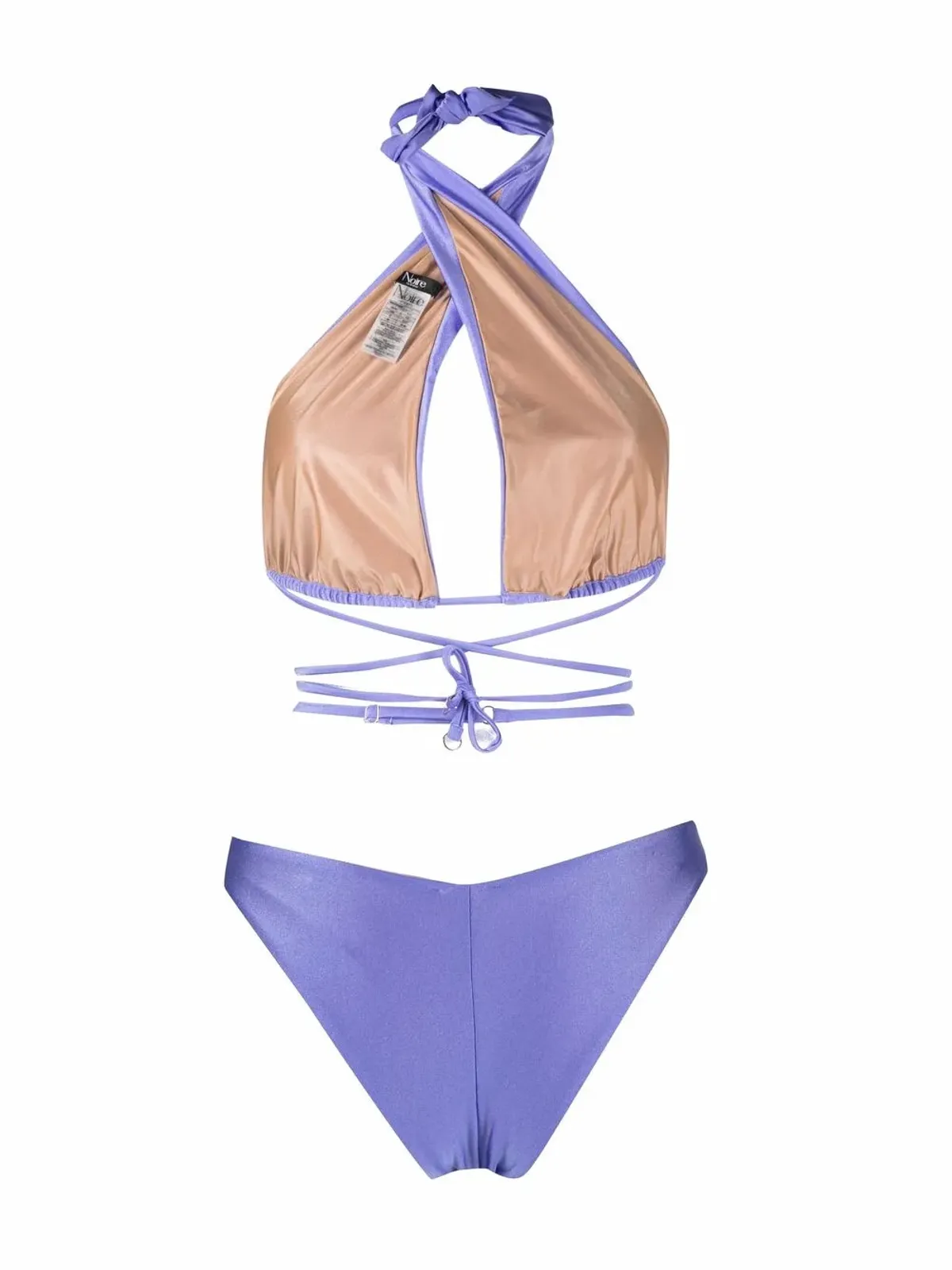 Noire Swimwear ラティスストラップホルターネック水着 - 画像2