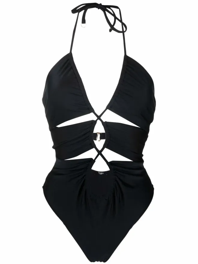 Noire Swimwear Noire Swimwear カットアウトホルターネック水着の商品画像