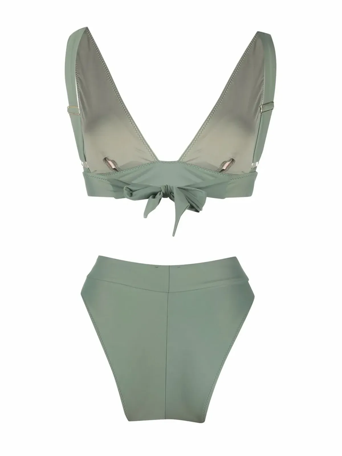 Noire Swimwear ハイウエストVネックビキニセット - 画像2
