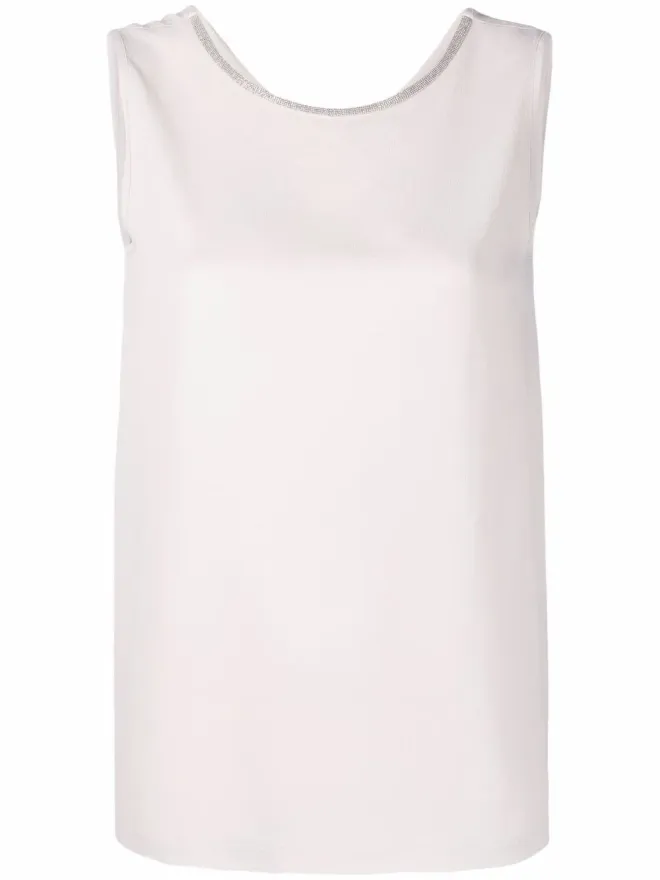 Fabiana Filippi Fabiana Filippi メタリックトリム付きニットトップの商品画像