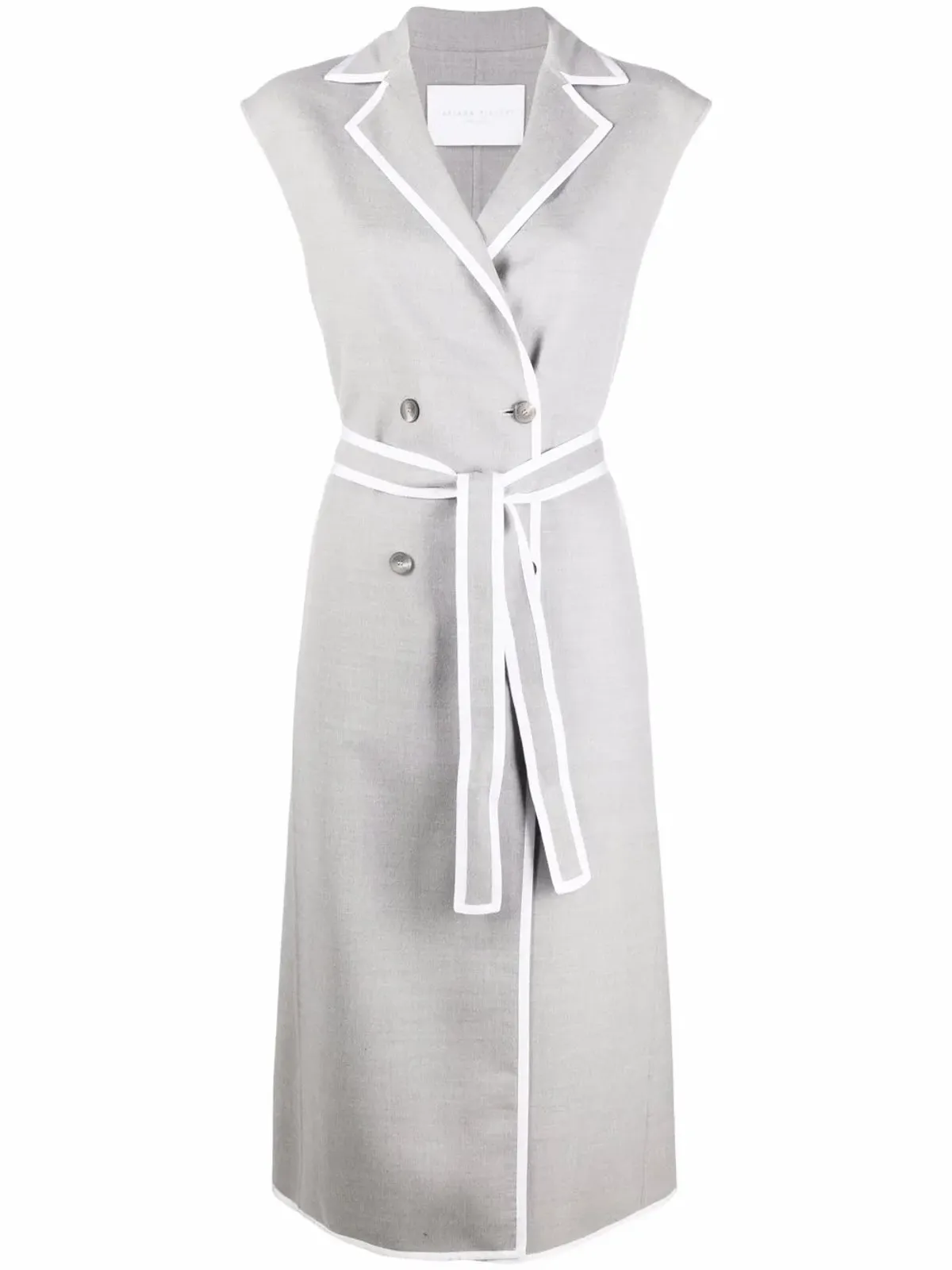 Fabiana Filippi sleeveless double-breasted coat - Grey - 画像1
