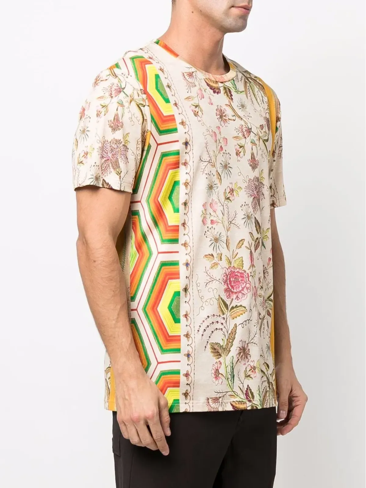 Pierre-Louis Mascia febo mix-print Tシャツ - 画像4