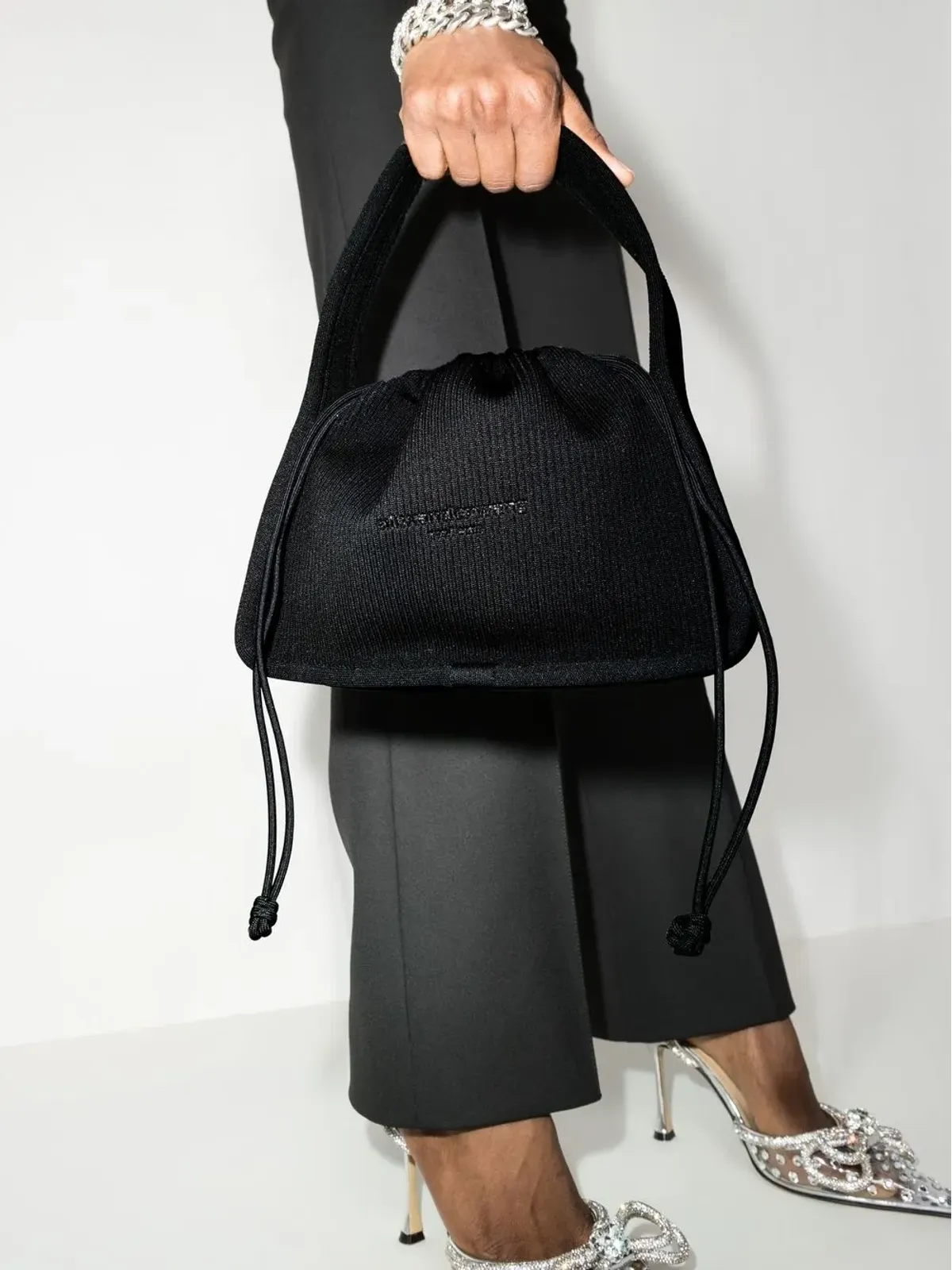 Alexander Wang ライアン・リブド・トートバッグ ブラック - 画像2