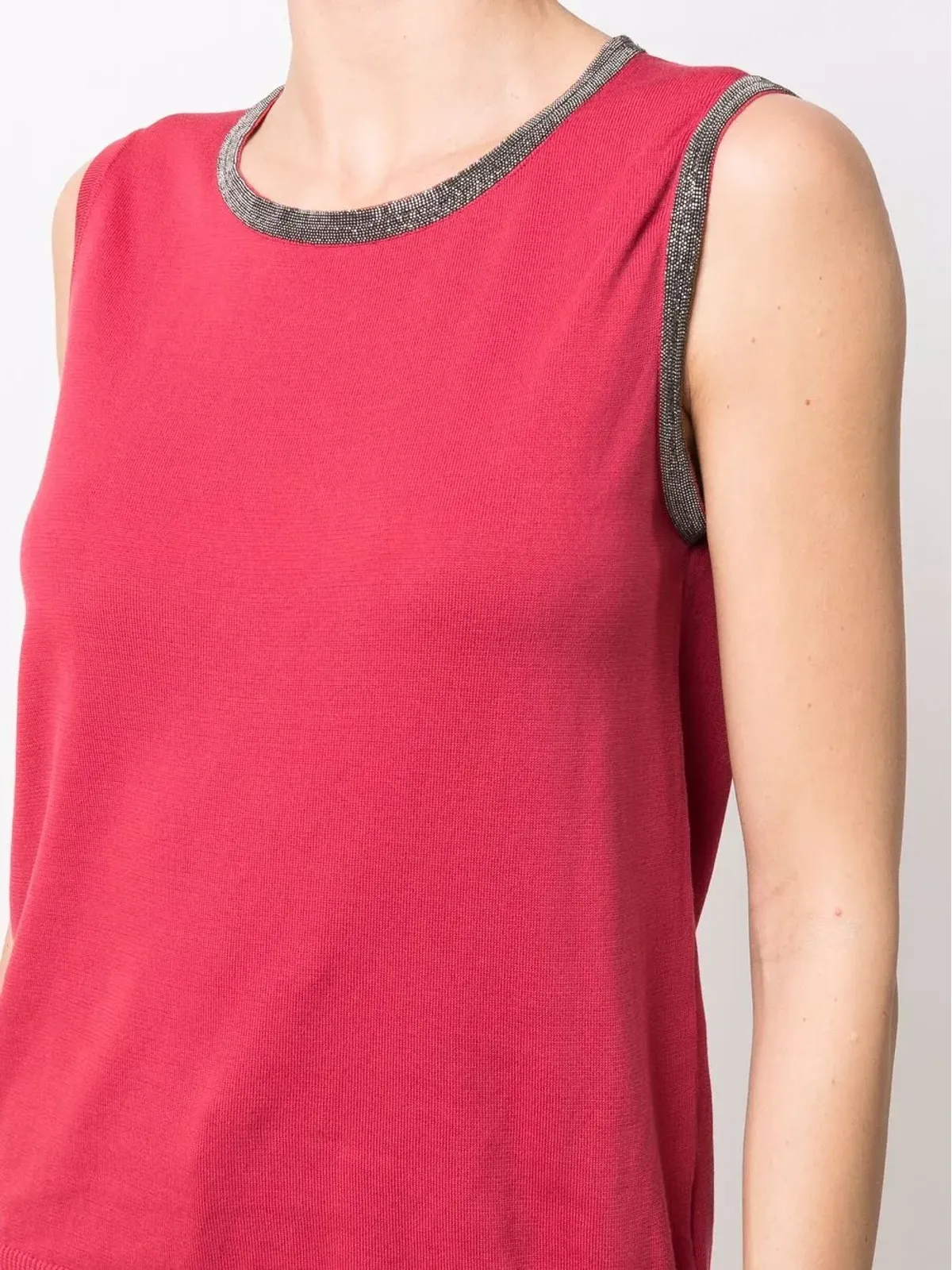 Fabiana Filippi エンベリッシュド ファインニット タンクトップ - 画像5