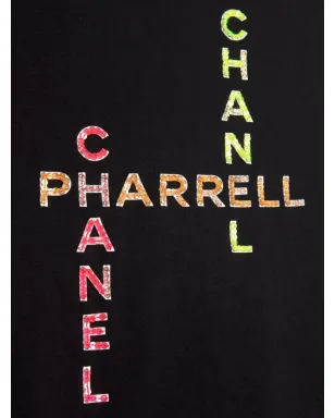 CHANEL Pre-Owned x Pharell 2019 ロゴプリント Tシャツ - サムネイル4