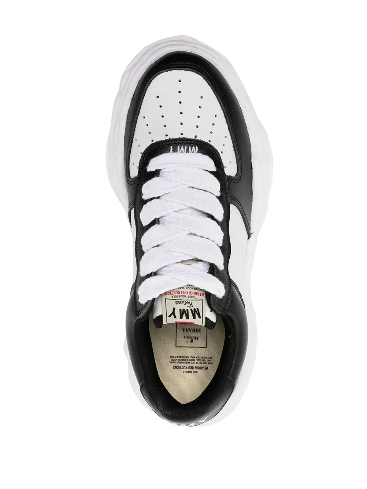 Maison MIHARA YASUHIRO Wayne two-tone leather sneakers - White - 画像4
