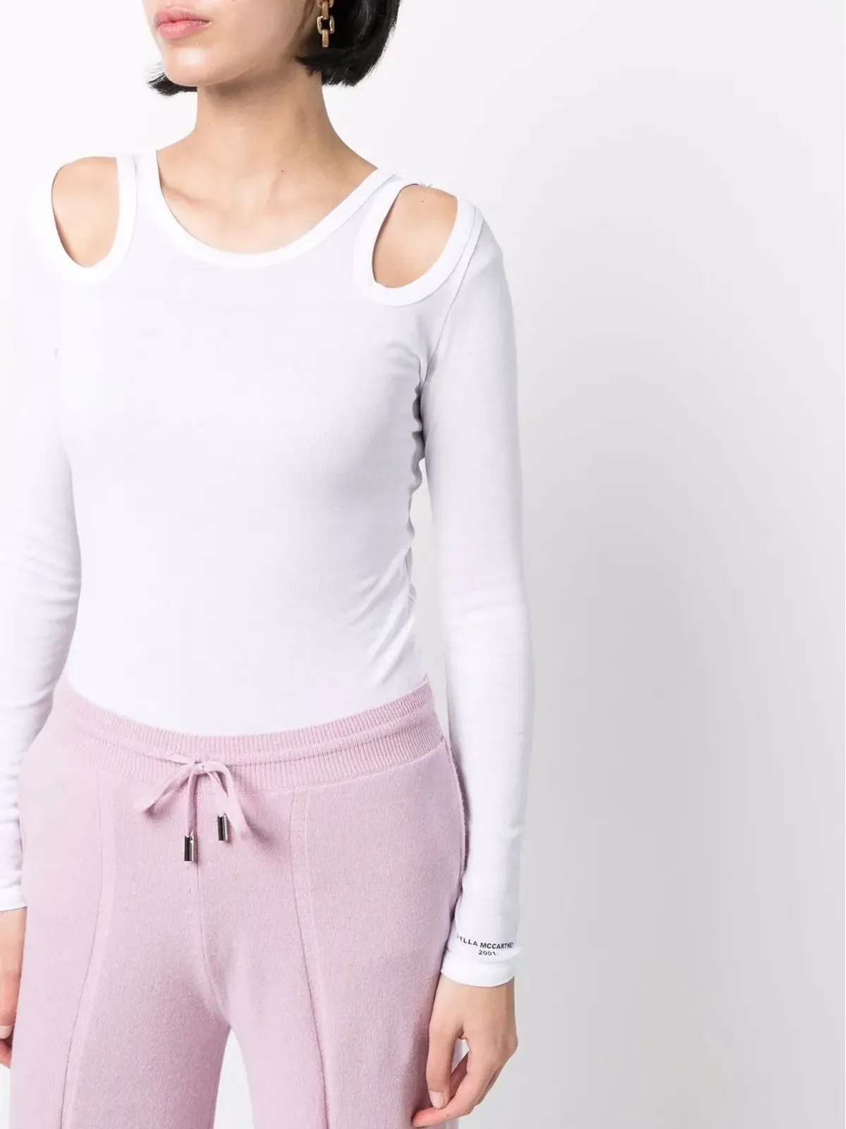 Stella McCartney カットアウト長袖トップ - White - 画像5