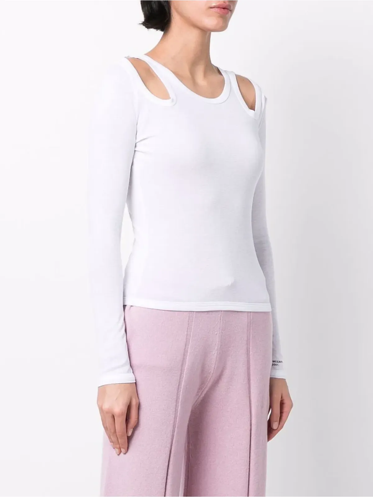 Stella McCartney カットアウト長袖トップ - White - 画像3
