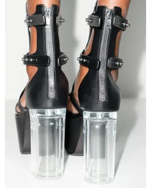 Rick Owens スパルタン・プラットフォーム・サンダル - ブラック - サムネイル3