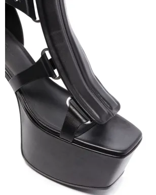 Rick Owens スパルタン・プラットフォーム・サンダル - ブラック - サムネイル4
