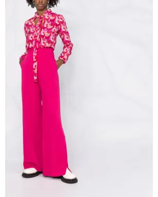 RED Valentino ピンクのワイドレッグ テーラードパンツ - サムネイル2